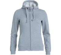 Clique Basic Kapuzenjacke 95 Damen grau meliert mit Reißverschluss XXL