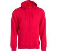 CliQue Herren Basic Full Zip Hoody Kapuzenpullover, Blickdicht, rot, XL