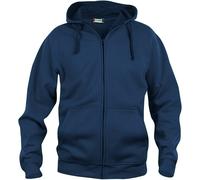 CliQue Herren Basic Full Zip Hoody Kapuzenpullover, Blickdicht, Blau (Dark Navy), 5XL