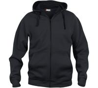 CliQue Herren Basic Full Zip Hoody, Schwarz, 3XL