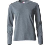 CLIQUE Basic Langarmshirt Damen 95 - grau meliert XXL