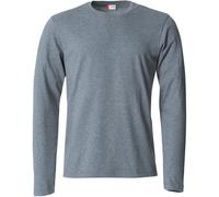 CLIQUE Basic Langarmshirt Herren 95 - grau meliert L
