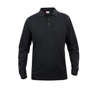 Clique Basic Polo L/S Junior - Junior Langarm-Polo 190 g/m² - Black / 160