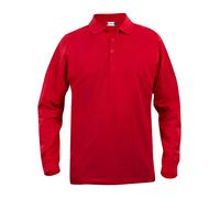 Clique Basic Polo L/S Junior - Junior Langarm-Polo 190 g/m² - Red / 100