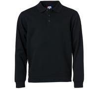 CliQue Herren Basic Polo Sweater Sweatshirt, Schwarz, 4XL