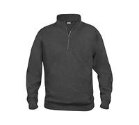 CliQue Unisex Erwachsene Basic Half Zip Sweatshirt, Anthracite Melange, XXL