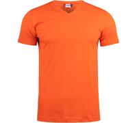 CLIQUE Basic V-Neck T-Shirt Herren 18 - blutorange L