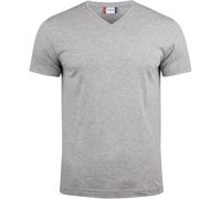 CLIQUE Basic V-Neck T-Shirt Herren 95 - grau meliert 3XL