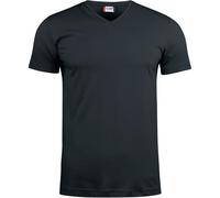 CLIQUE Basic V-Neck T-Shirt Herren 99 - schwarz 4XL