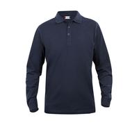 Clique Poloshirt Herren Classic Lincoln 580 – langarm, dunkelblau – XL