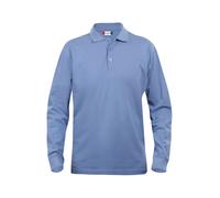 Clique Classic Lincoln L/S - Herren Langarm-Poloshirt - Light Blue / XXL