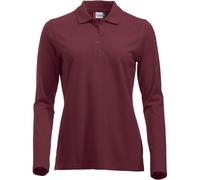 CliQue Damen Classic Long Sleeved Womens Marion Polo Poloshirt, Rot (Burgunderrot), 40(Hersteller Größe: Large)
