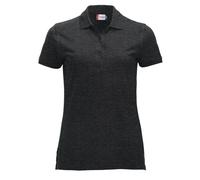 Clique Classic Marion S/S - Damen Piqué-Poloshirt - Anthracite Melange / M