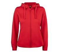 CliQue Damen Basic Active Hoody Lady Full Zip Kapuzenpullover, rot, 38