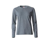 CLIQUE Basic Langarmshirt Damen 95 - grau meliert L