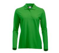 CliQue Damen Classic Long Sleeved Womens Marion Polo Poloshirt, Green (Apple Green), 42(Hersteller Größe: X-Large)