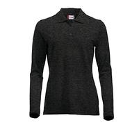 CliQue Damen Classic Long Sleeved Womens Marion Polo Poloshirt, Grey (Anthracite Melange), 44(Hersteller Größe: XX-Large)