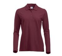 Clique Damen Classic Long Sleeved Womens Marion Polo Poloshirt, Rot (Burgunderrot), 38(Hersteller Größe: Medium)