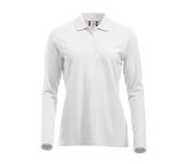 CliQue Damen Classic Long Sleeved Womens Marion Polo Poloshirt, weiß, 34(Hersteller Größe: X-Small)