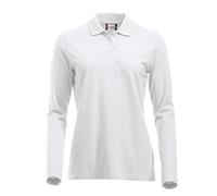 CliQue Damen Classic Long Sleeved Womens Marion Polo Poloshirt, weiß, 38(Hersteller Größe: Medium)