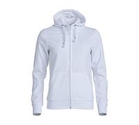 Clique Damen Kapuzen-Sweatjacke Basic Hoodie Weiß (00) L