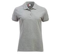 CliQue Damen Manhattan Polohemd, Grau (Grau), meliert, M