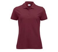 CliQue Damen Manhattan Polohemd, Rot (Burgunderrot), XS