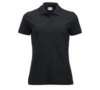 CliQue Damen Manhattan Polohemd, Schwarz, M