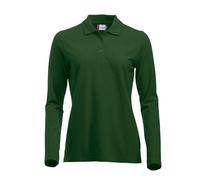 CLIQUE Classic Marion langarm Poloshirt Damen 68 - flaschengrün L