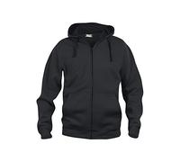 CliQue Herren Basic Full Zip Hoody Kapuzenpullover, Blickdicht, Schwarz, 5XL