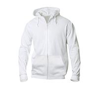 Clique Herren Basic Full Zip Hoody, weiß, L