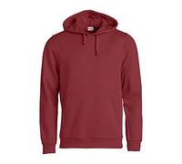 CliQue Herren Basic Kapuzenpullover, Rot (Burgunderrot), XXXL