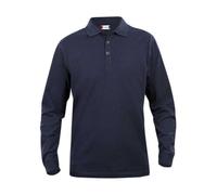 Clique Poloshirt Classic Lincoln 580 Langarm Dunkelblau Herren 5XL