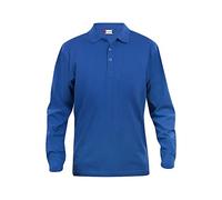 CliQue Herren Classic Long Sleeve Polo Poloshirt, Blue (Royalblue), X-Small