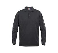 CliQue Herren Classic Long Sleeve Polo Poloshirt, Grey (Anthracite Melange), XXL