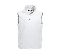 CliQue Herren Softshell Vest Gilet Outdoor Weste, weiß, S