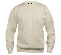 CLIQUE - Langarm-Sweatshirt mit Rundhalsausschnitt für Herren und Damen, Unisex, Basic Roundneck, aus Polyester, elastischer Ripp, waschbeständiger Stoff (Khaki 3XL), Helles Khaki, XXXL