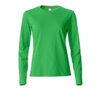 Clique - Langarm-T-Shirt mit Rundhalsausschnitt für Damen Basic-T L/S Damen aus Baumwolljersey in Slim-Fit-Passform in verschiedenen Größen und Farben, Säuregrün., Medium