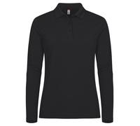 Clique Manhattan L/S Women - Damen-Langarm-Poloshirt - Black / XL