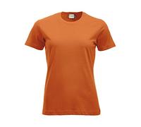 Clique - New Classic-T Damen T-Shirt Halbarm T-Shirt aus Baumwolljersey Frühling Sommer in verschiedenen Farben und Größen (Orange S), Orange