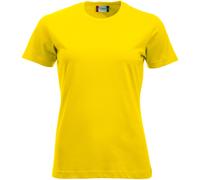CLIQUE - T-Shirt Halbarm New Classic-T Damen Baumwolle Jersey Frühling Sommer in verschiedenen Farben und Größen erhältlich, Zitronengelb, X-Small