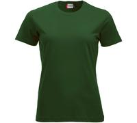 Clique - New Classic-T Damen T-Shirt Halbarm T-Shirt aus Baumwolljersey Frühling Sommer in verschiedenen Farben und Größen (Flaschengrün XL), Flaschengrün