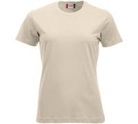 Clique T-Shirt Damen New Classic 815 – Halbarm Baumwolljersey – Hellbeige M
