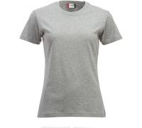 Clique - T-Shirt mit halben Ärmeln, klassisches T für Damen, aus Baumwolljersey, Frühling, Sommer, erhältlich in verschiedenen Farben und Größen, Grau, Medium