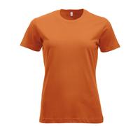 Clique T-Shirt New Classic-T Damen Halbarm Baumwolljersey Frühling/Sommer Orange XS