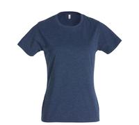 Clique T-Shirt New Classic – gekämmte Baumwolle, einlaufsicherer Jersey, blaumeliert – Damen XS