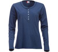 CLIQUE Orlando Langarmshirt Damen 565 - blau meliert S