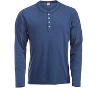CLIQUE Orlando Langarmshirt Herren 565 - blau meliert S