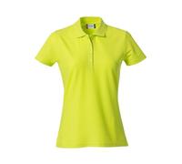 Clique Piqué-Poloshirt, halbe Ärmel, 4 Knöpfe, farblich abgestimmt, Schweißband, Seitenschlitze, Grüne Sichtbarkeit, XX-Large