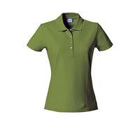 CLIQUE - Poloshirt Halbarm Damen Basic Polo Ladies Slim Fit mit Knöpfen aus Baumwolle Frühjahr/Sommer in verschiedenen Farben und Größen, militär-grün, XX-Large